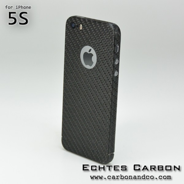 Carbon Cover iPhone 5s z Logo Window